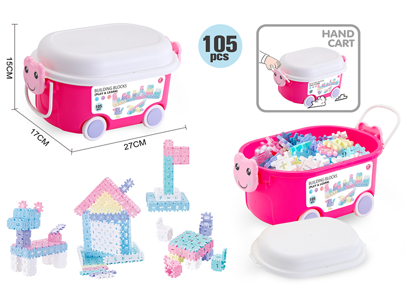 Hand Cart Girls Building Blocks (105PCS)