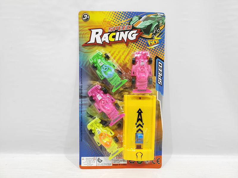 4 Slide Racing Car + Launcher