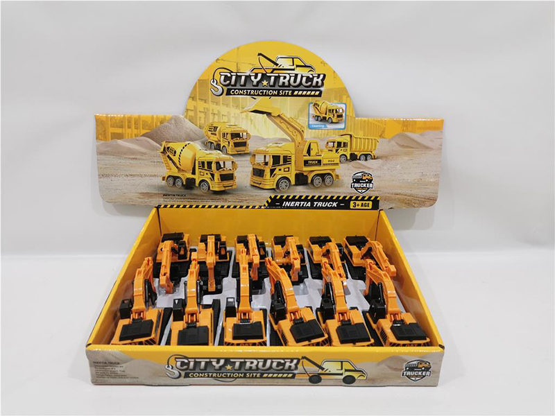 12PCS Pull Back Excavator