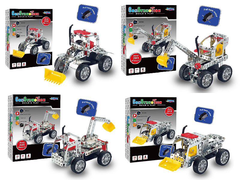 DIY Assembly Metal Pull Back Loader/Excavator/Crane/Bulldozer