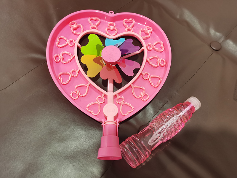 Heart-Shaped Windmill Bubble Stick