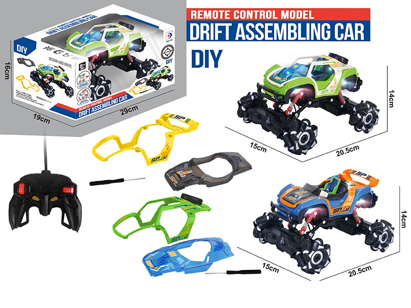 1:16 6-Channel Remote Control Model Drift Assembling Car With 4 Flash Lights
