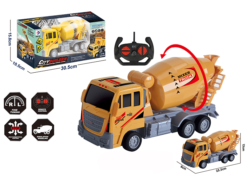 4-Channel Remote Control Engineering Concrete Mixer