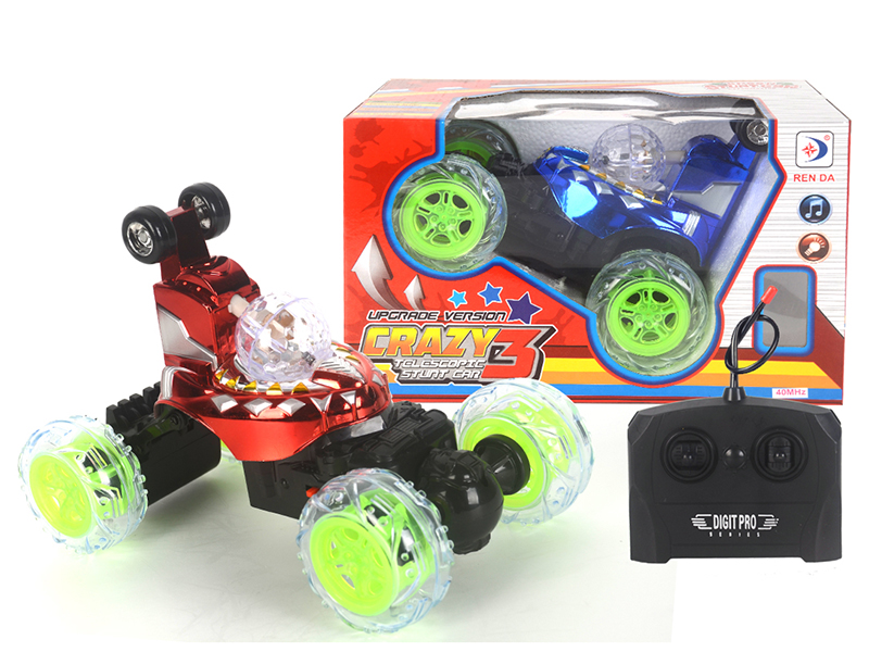 Remote Control Rotating Stunt Car With Lights