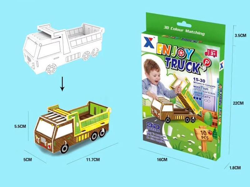 DIY Coloring 3D Puzzle - Truck