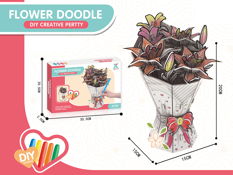 DIY Coloring 3D Puzzle - Lilies