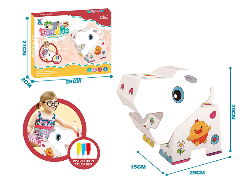 DIY Coloring 3D Puzzle - Hippo