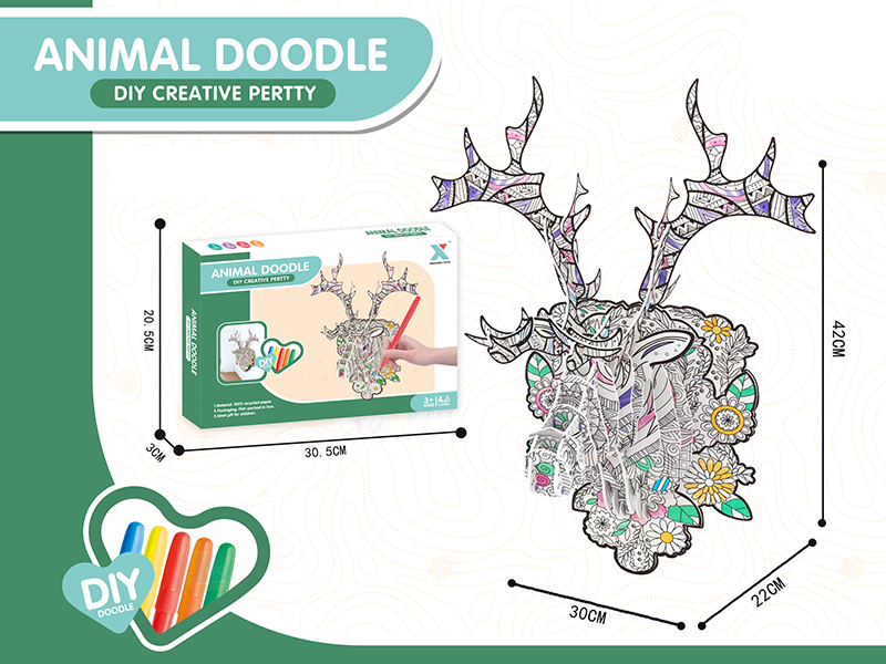 DIY Coloring 3D Puzzle - Deer Head