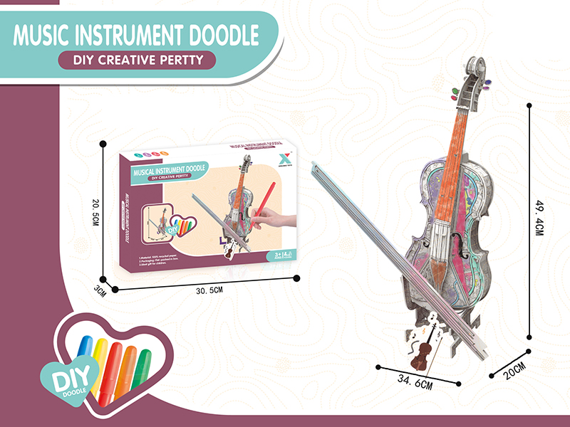 DIY Coloring 3D Puzzle - Violin
