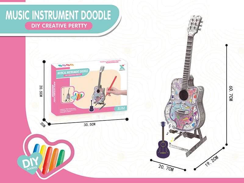 DIY Coloring 3D Puzzle - Guitar
