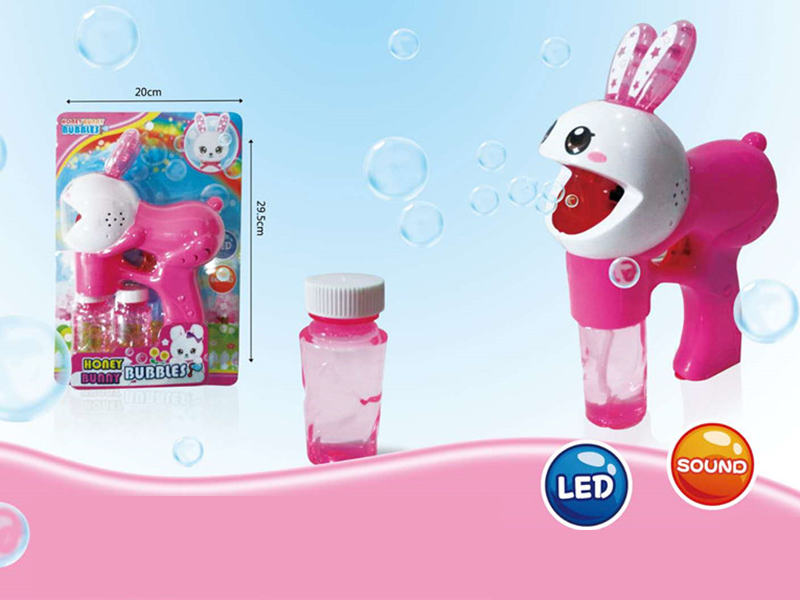 Rabbit Bubble Gun With Two Bottles Of 70ml Bubble Water(With Light And Music)