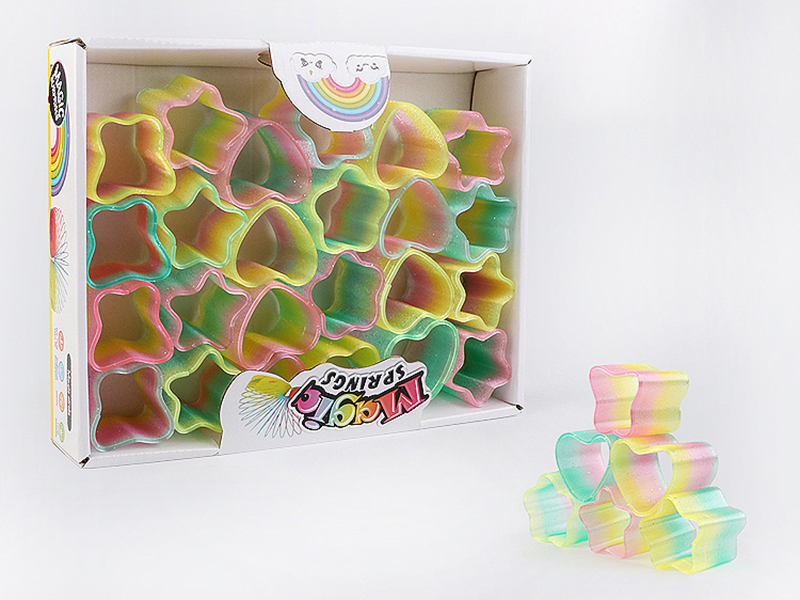 24pcs Multi-Shape Rainbow Springs