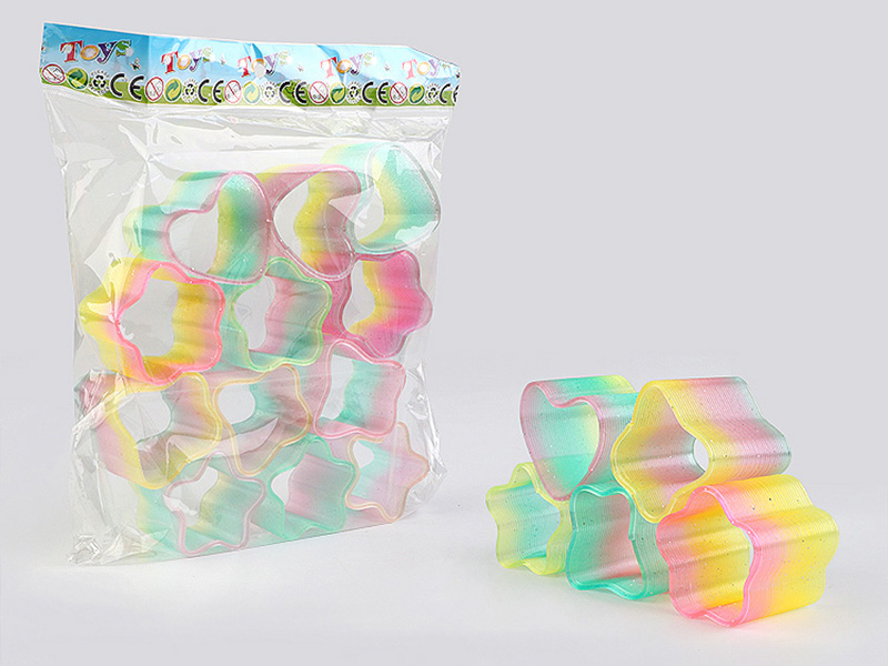 12pcs Sequin Multi-Shape Rainbow Springs