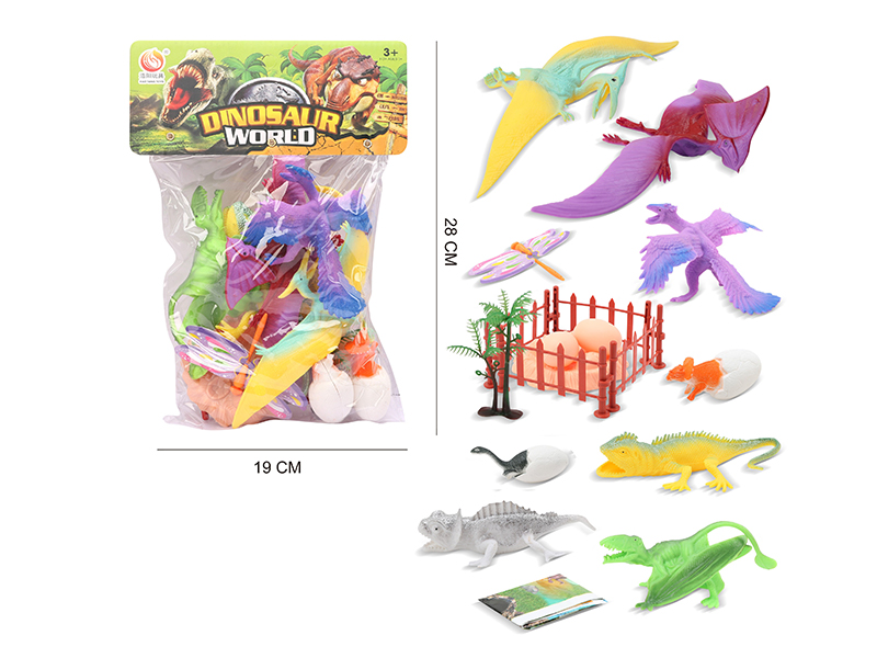 18PCS Dinosaur World