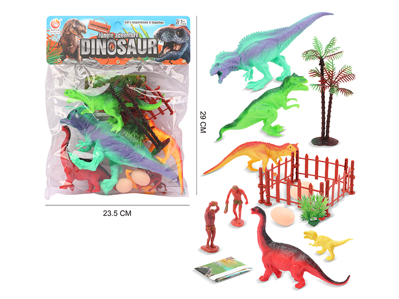16PCS Dinosaur World