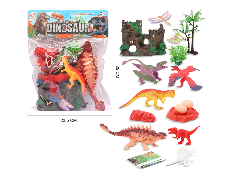 16PCS Dinosaur World
