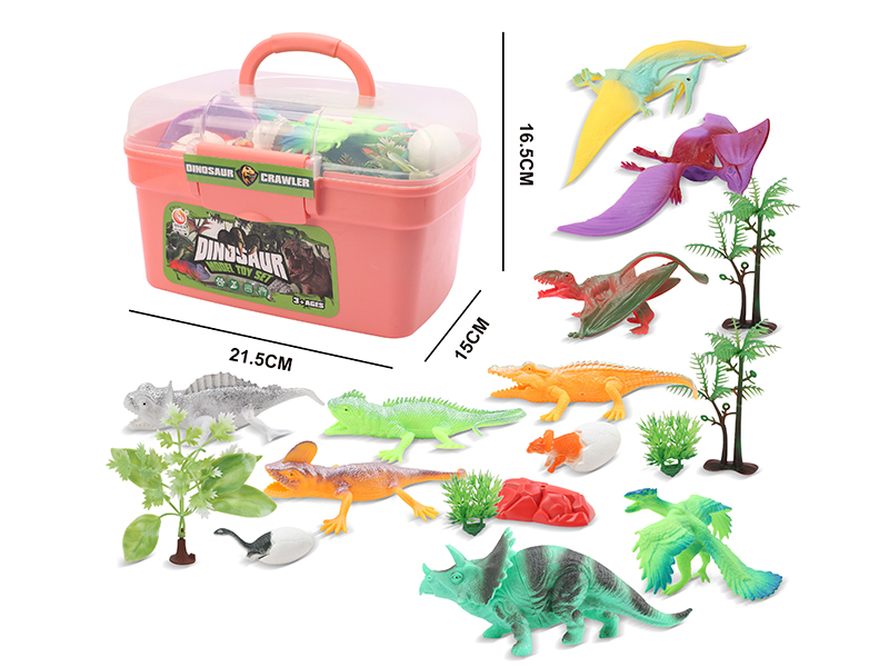 17PCS Dinosaur World