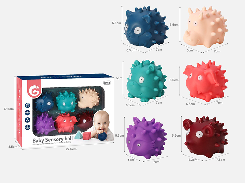 Animal Shape Baby Sensory Balls 6pcs