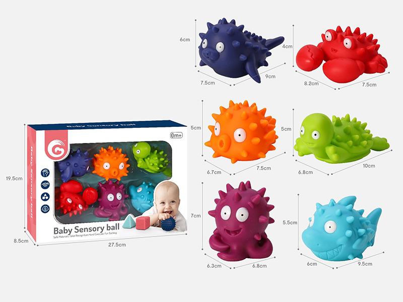 Ocean Animal Baby Sensory Balls 6pcs