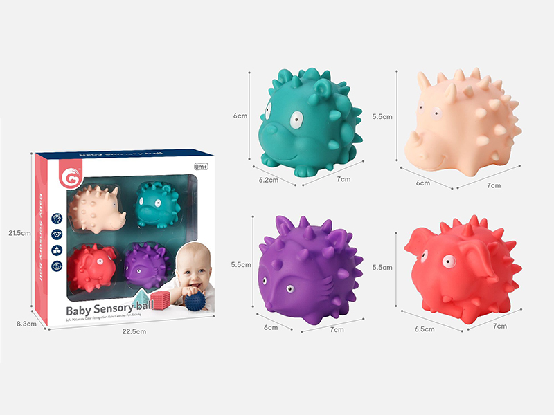 Animal Shape Baby Sensory Balls 4pcs