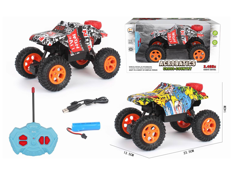 1:12 R/C 4Ch Graffiti Climbing Car With Wheels