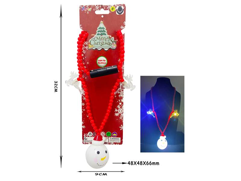 Led Colorful Glittering Christmas Necklace Beads