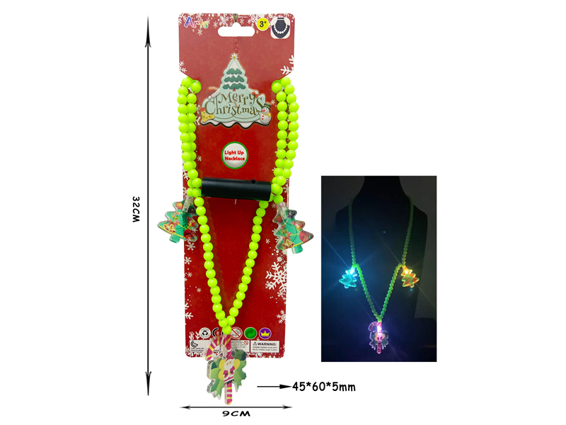 Led Colorful Glittering Christmas Necklace Beads