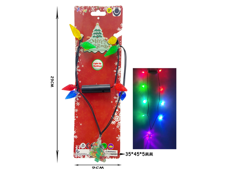 Ed Colorful Glittering Christmas Necklace