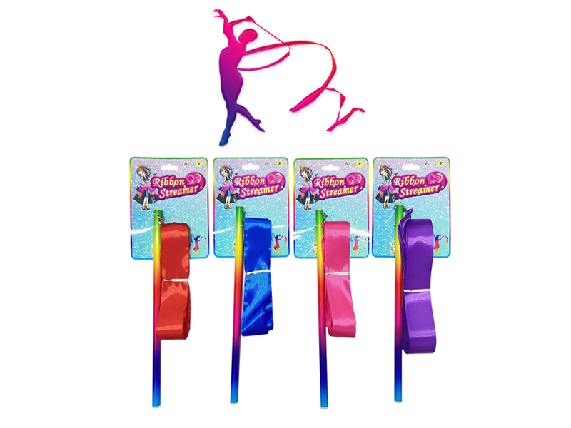 2M Rainbow Handle Rotating Ribbon Rhythmic Gymnastics Stick