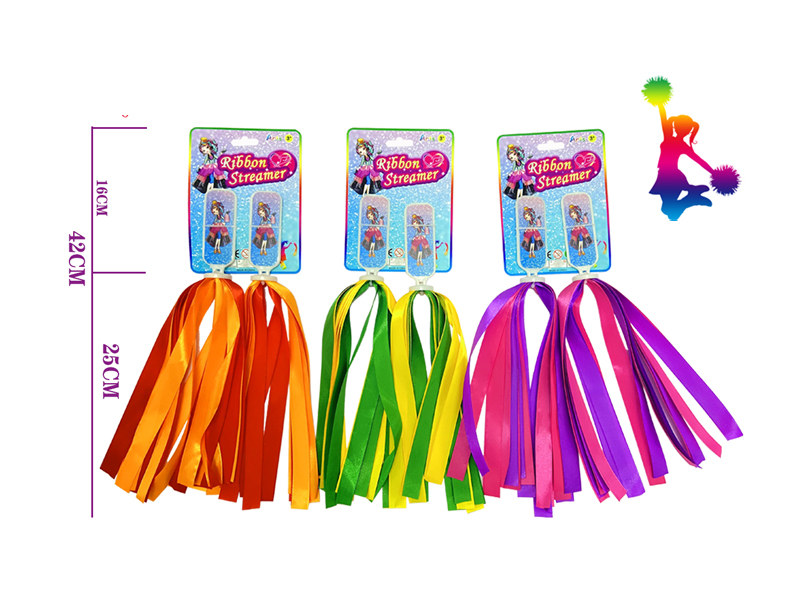 2Pcs Cartoon Princess Handle Ribbon Cheerleader