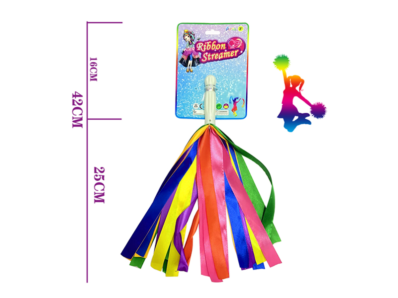 Small Handle Ribbon Cheerleading Stick