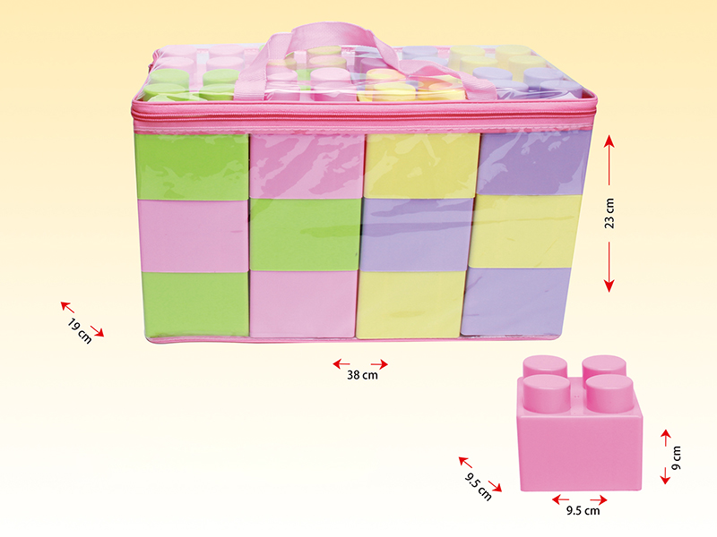 24pcs Pinnk Large Building Blocks