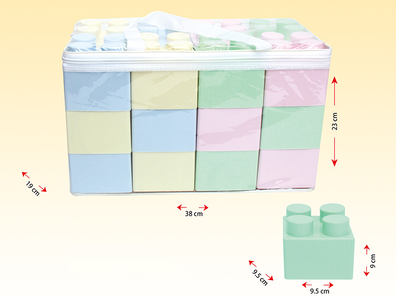 24pcs Macaroon Color Large Building Blocks