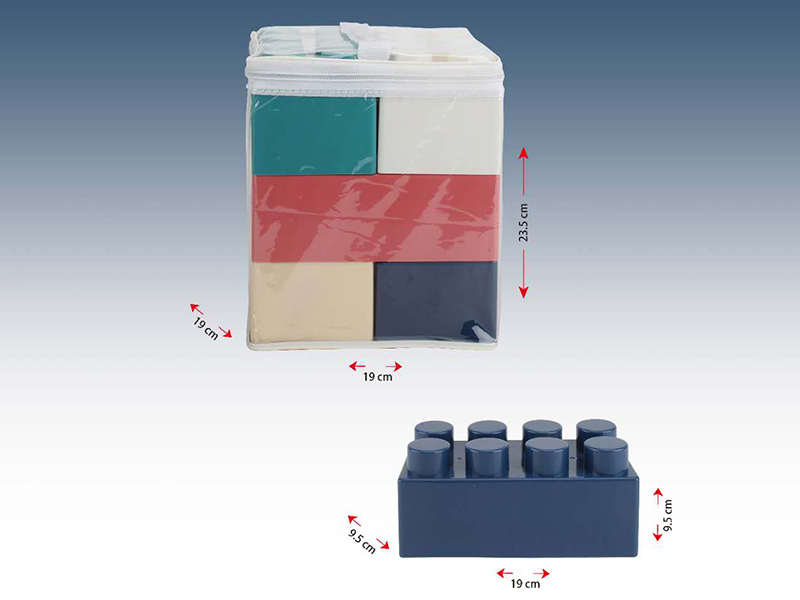 6pcs Nordic Color Large Building Blocks