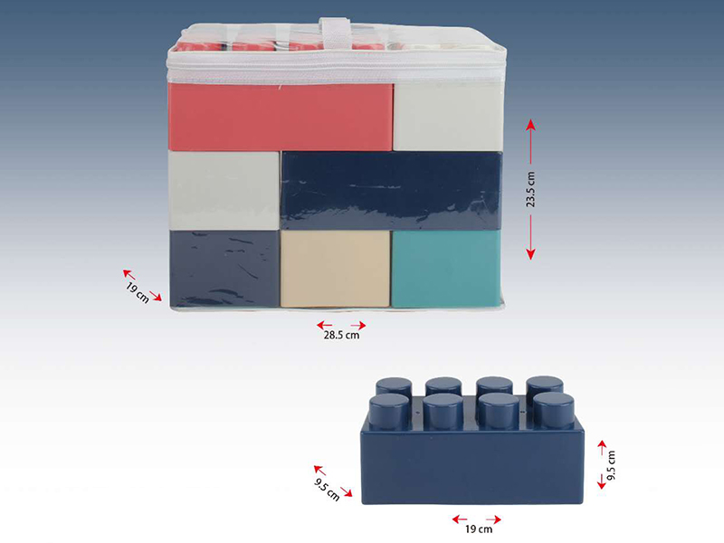 9pcs Nordic Color Large Building Blocks