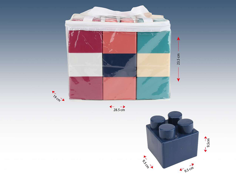 18pcs Nordic Color Large Building Blocks