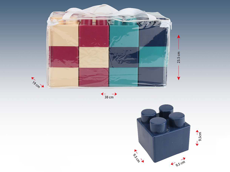 24pcs Nordic Color Large Building Blocks