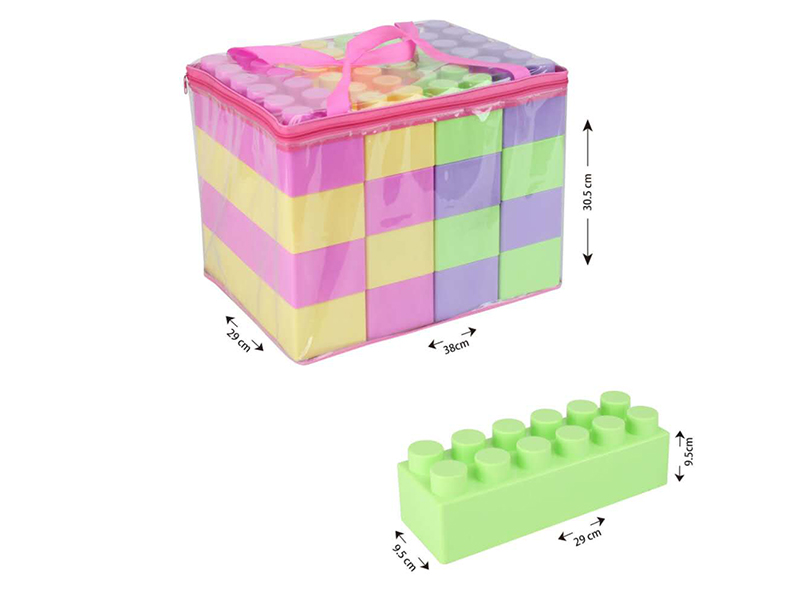 16pcs Pink Large Building Blocks