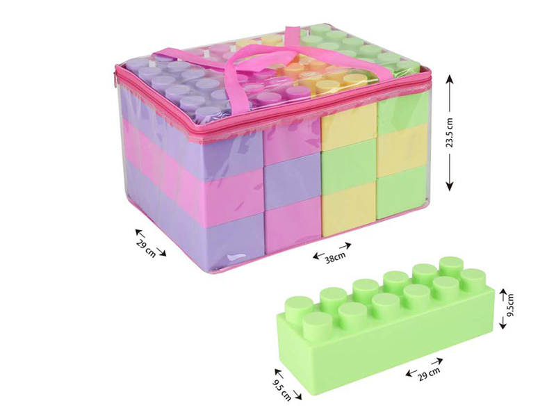 12pcs Pink Large Building Blocks
