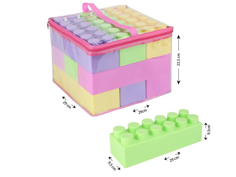 9pcs Pink Large Building Blocks