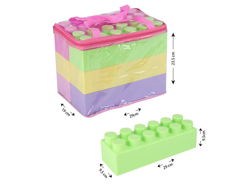 6pcs Pink Large Building Blocks