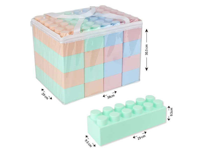 16pcs Macaroon Color Large Building Blocks