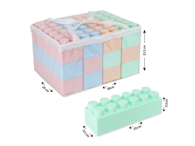 12pcs Macaroon Color Large Building Blocks
