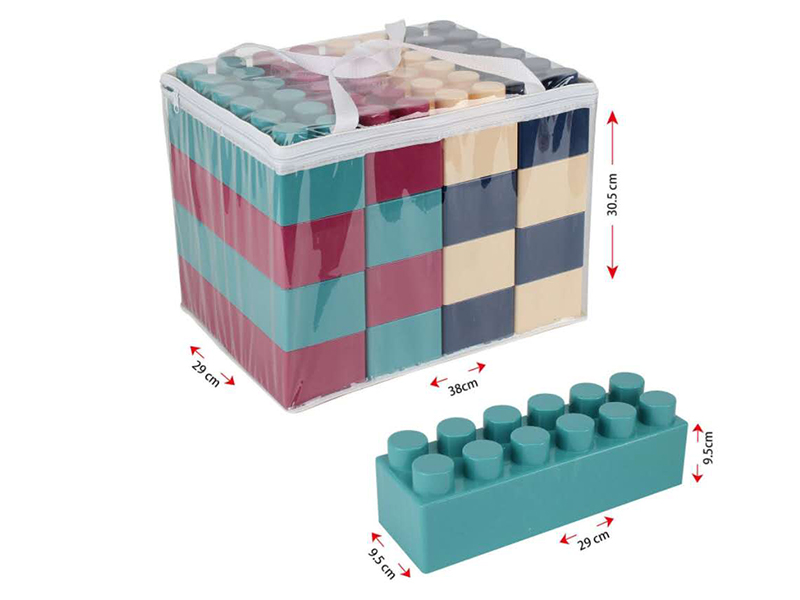 16pcs Nordic Color Large Building Blocks