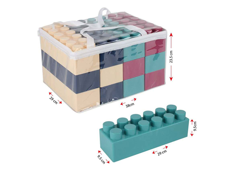 12pcs Nordic Color Large Building Blocks