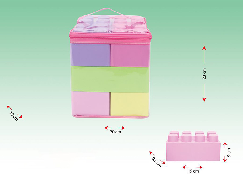 6pcs Pink Large Building Blocks