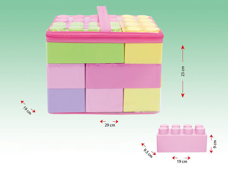 9pcs Pink Large Building Blocks