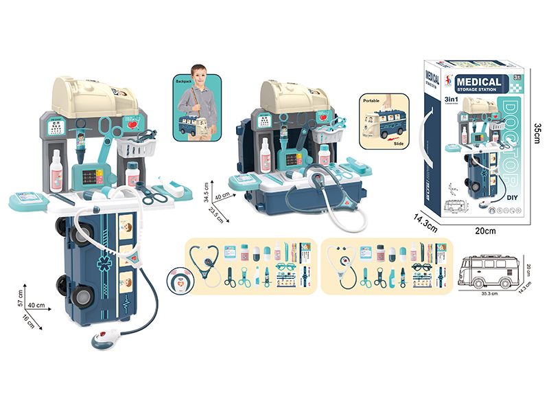 Medical Storage Car 3 In 1