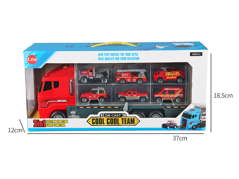 Alloy Fire Engine Storage  Container Truck