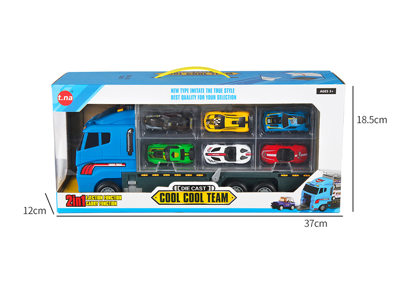 Alloy Racing Car Series Storage Container Truck